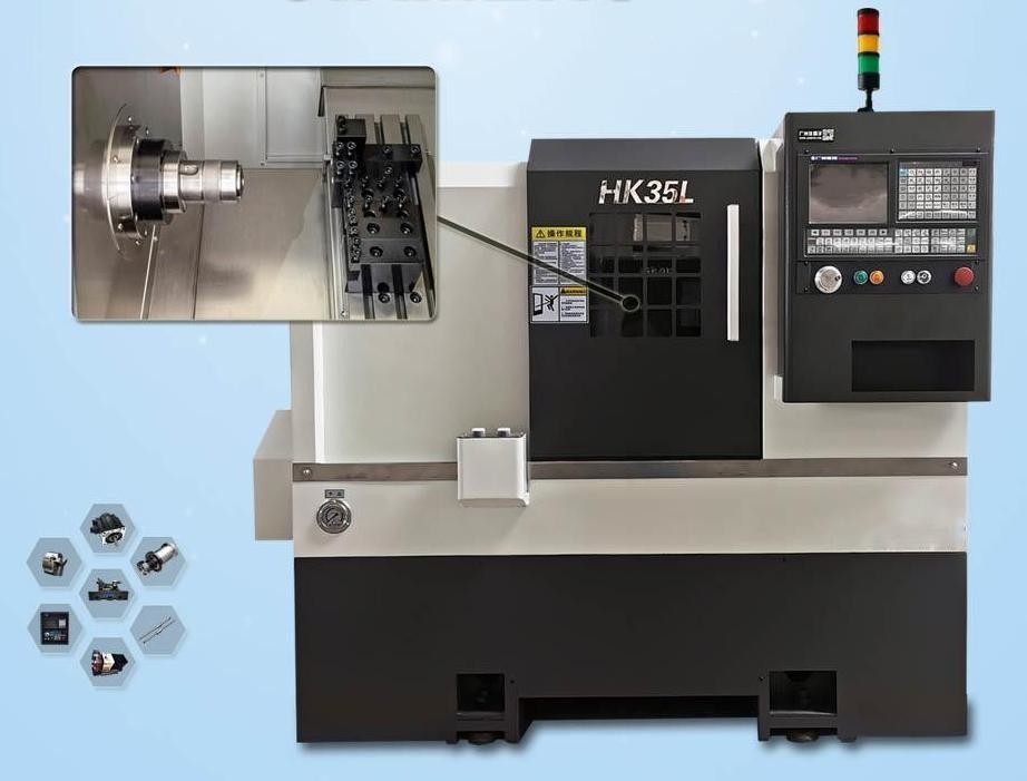 Одиночный токарный станок CNC шпинделя подвергает тип механической обработке строки ножа HK35L поворачивая обработку