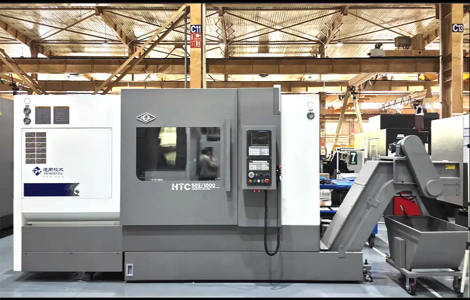 SMTCL Металлическая наклонная кровать CNC токарный станок HTC50E Fanuc Свертывающий и фрезерный центр CNC токарный станок