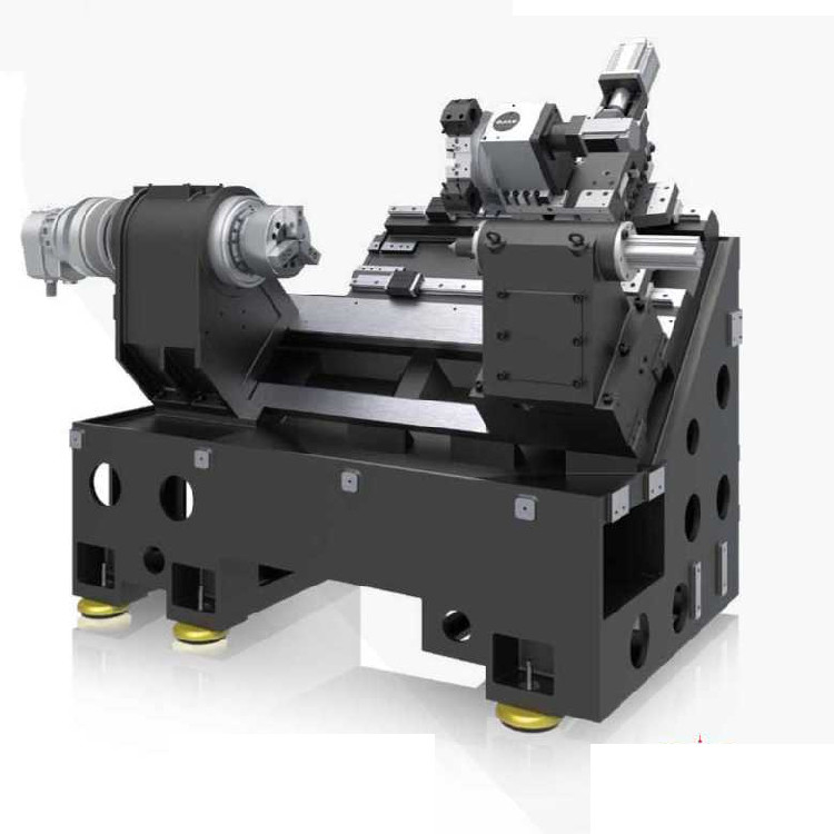 FANUC высокая жесткость высокий крутящий момент CNC токарный станк HTC40B 45 градусов интегральный наклонный ложе CNC токарный станк для металла