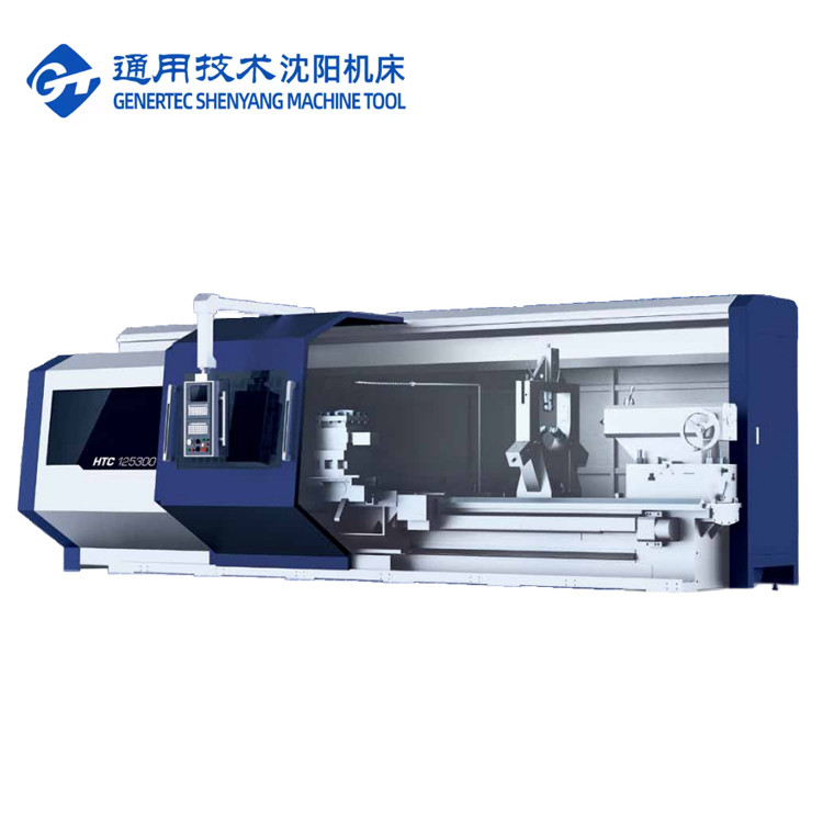 SMTCL Тяжелая CNC плоская кровать CNC токарный станц HTC125150 Взлом сверло Диаметр 130 мм Большой CNC токарный станц
