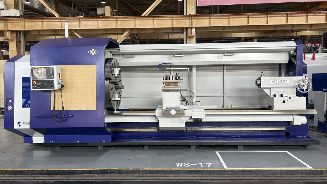 SMTCL Тяжелая CNC плоская кровать CNC токарный станц HTC125150 Взлом сверло Диаметр 130 мм Большой CNC токарный станц