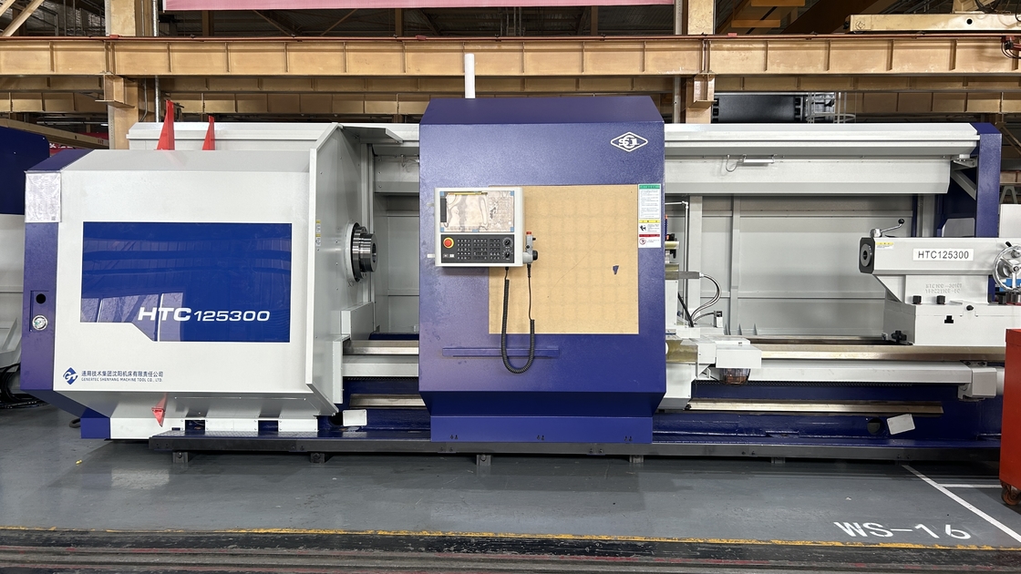 SMTCL CNC тяжелая токарная машина HTC125300 Максимальная длина резки 3000 мм горизонтальная плоская кровать CNC-токарный стан