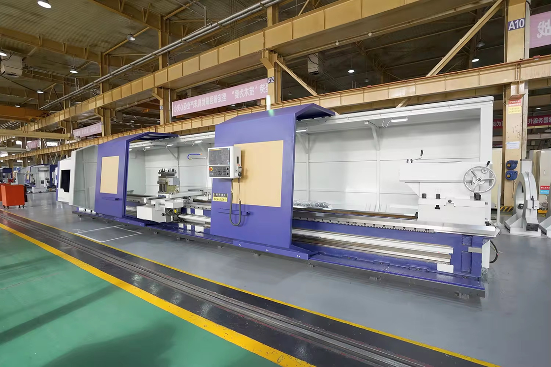 SMTCL Тяжелый CNC-токарный станок 5000 мм HTC125500 Горизонтальный плоский кровать CNC Тяжелый токарный станок