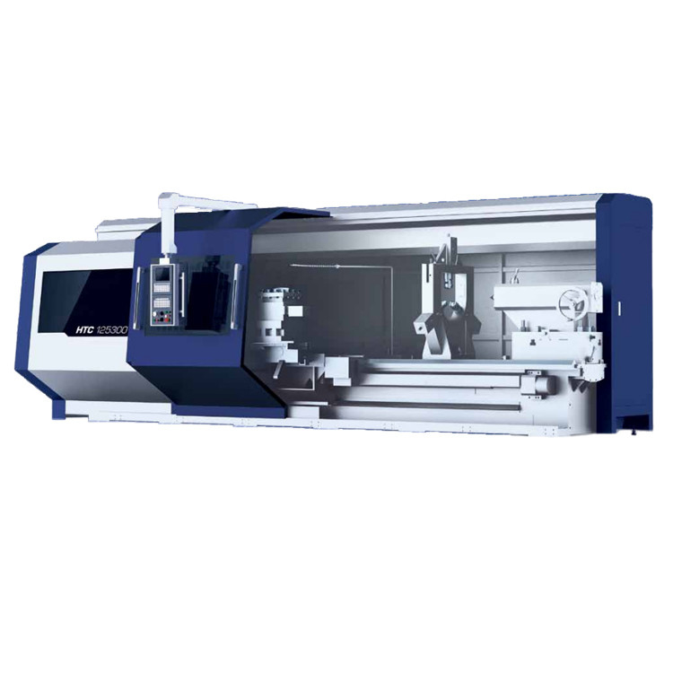 SMTCL Тяжелый CNC-токарный станок 5000 мм HTC125500 Горизонтальный плоский кровать CNC Тяжелый токарный станок