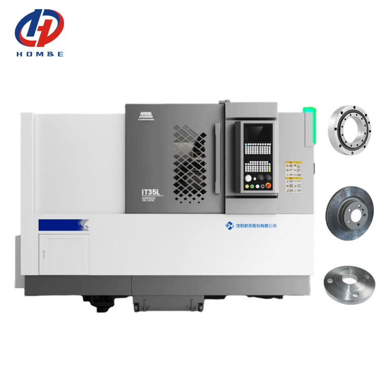 CNC токарный станк IT35L Max Swing Over Bed 580mm THK Линейный руководство Серво башня Горизонтальный наклонный кровать CNC токарный станк