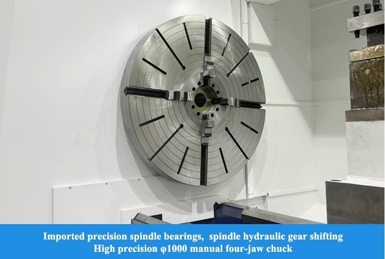 SMTCL Тяжелый CNC-токарный станок 5000 мм HTC125500 Горизонтальный плоский кровать CNC Тяжелый токарный станок
