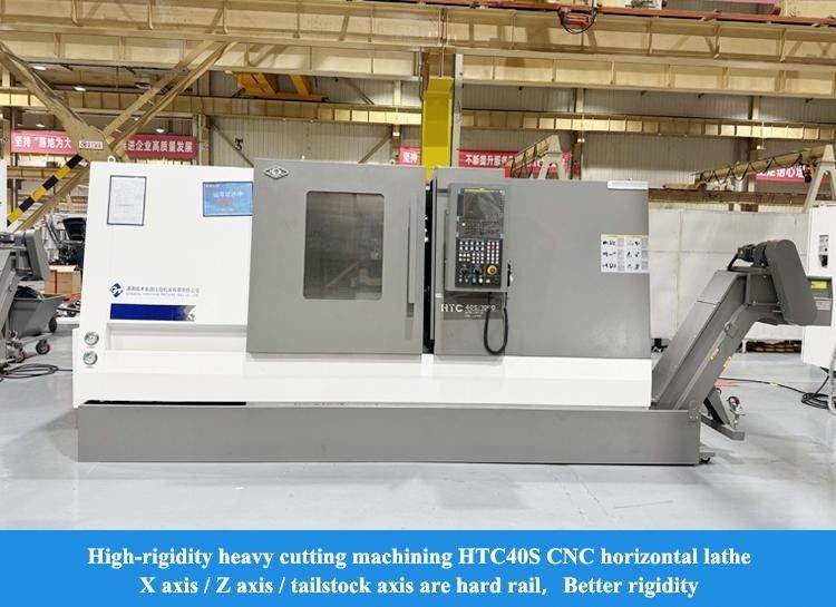 Высокая жесткость Железный железнодорожный центр CNC поворота HTC40Sm A2-8 Шпиндель Тяжелый режущий центр CNC поворота