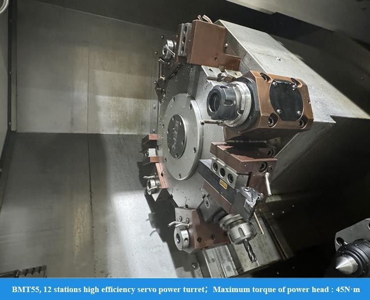 SMTCL BMT55 CNC Center Turning HTC40Hm 12 позиций Силовая башня CNC токарный станком Комбо с оси Y