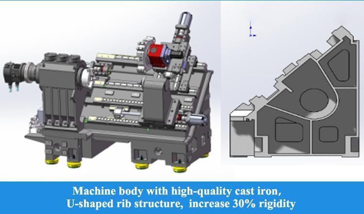 Машины токарного станка CNC кровати скоса G45L железная дорога горизонтальной высокоскоростная