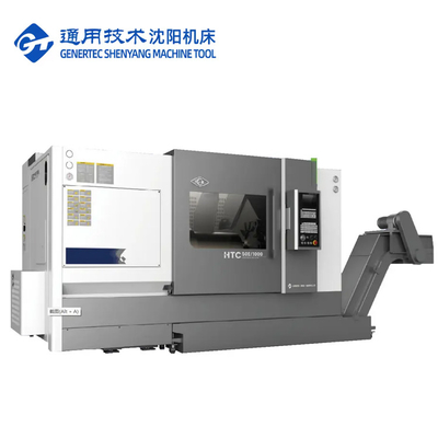SMTCL Металлическая наклонная кровать CNC токарный станок HTC50E Fanuc Свертывающий и фрезерный центр CNC токарный станок